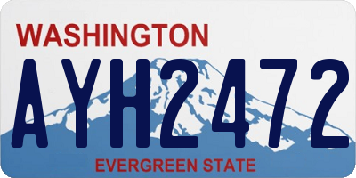 WA license plate AYH2472