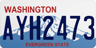 WA license plate AYH2473