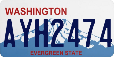 WA license plate AYH2474