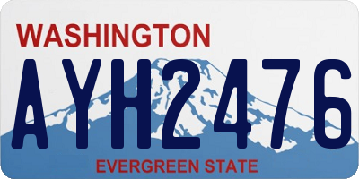 WA license plate AYH2476