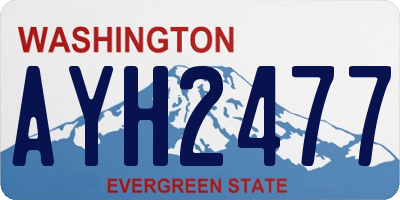 WA license plate AYH2477