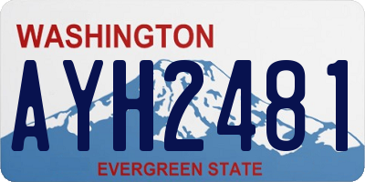 WA license plate AYH2481