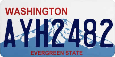 WA license plate AYH2482