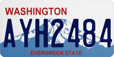 WA license plate AYH2484