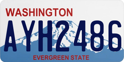 WA license plate AYH2486