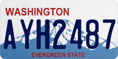 WA license plate AYH2487