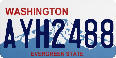 WA license plate AYH2488