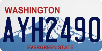 WA license plate AYH2490