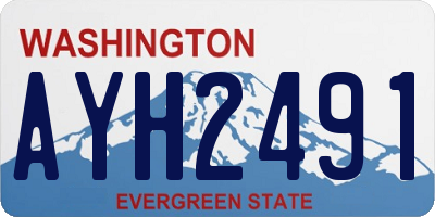 WA license plate AYH2491