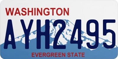 WA license plate AYH2495