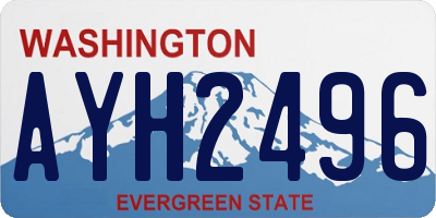 WA license plate AYH2496
