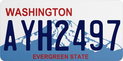 WA license plate AYH2497