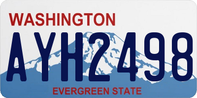 WA license plate AYH2498