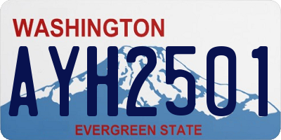 WA license plate AYH2501
