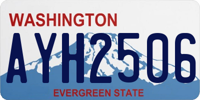 WA license plate AYH2506