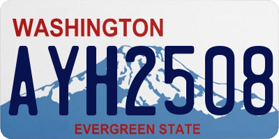 WA license plate AYH2508