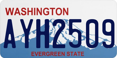 WA license plate AYH2509