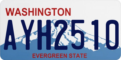 WA license plate AYH2510