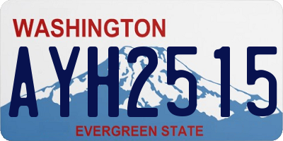 WA license plate AYH2515