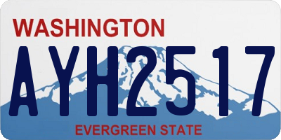 WA license plate AYH2517