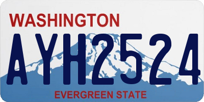 WA license plate AYH2524