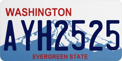 WA license plate AYH2525
