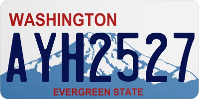 WA license plate AYH2527