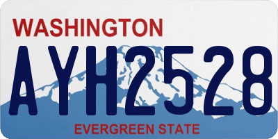 WA license plate AYH2528