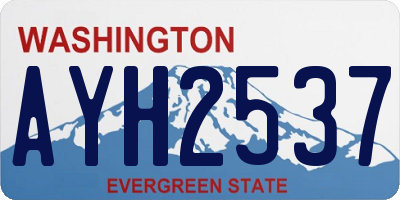 WA license plate AYH2537