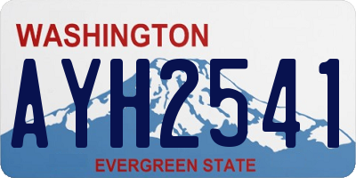 WA license plate AYH2541