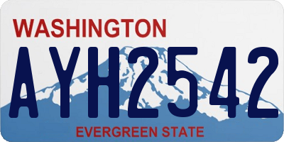 WA license plate AYH2542
