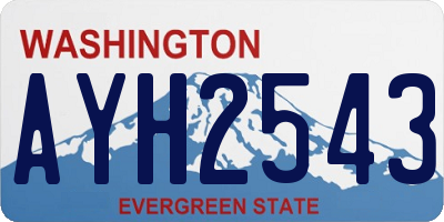 WA license plate AYH2543