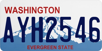 WA license plate AYH2546