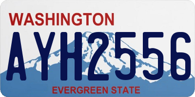 WA license plate AYH2556