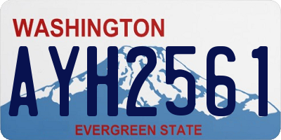 WA license plate AYH2561