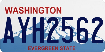 WA license plate AYH2562