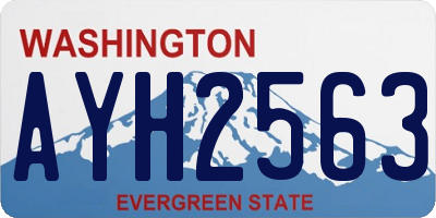 WA license plate AYH2563