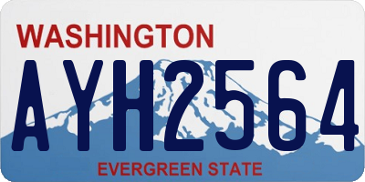 WA license plate AYH2564
