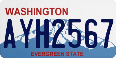WA license plate AYH2567