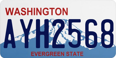 WA license plate AYH2568