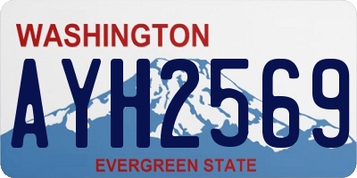 WA license plate AYH2569
