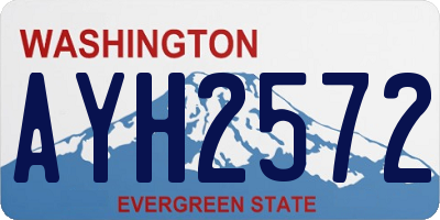 WA license plate AYH2572
