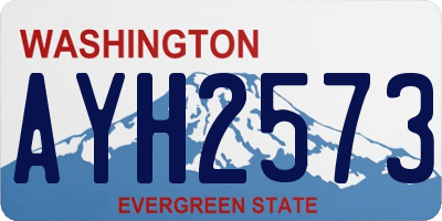 WA license plate AYH2573