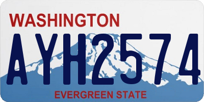 WA license plate AYH2574