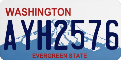 WA license plate AYH2576