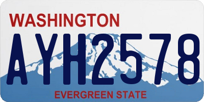 WA license plate AYH2578