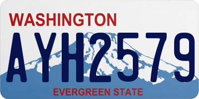 WA license plate AYH2579