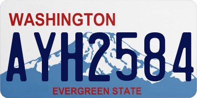 WA license plate AYH2584