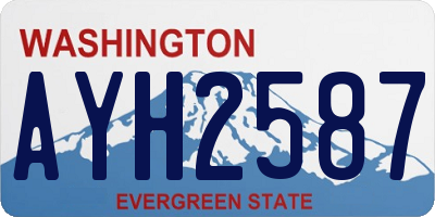 WA license plate AYH2587