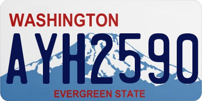 WA license plate AYH2590
